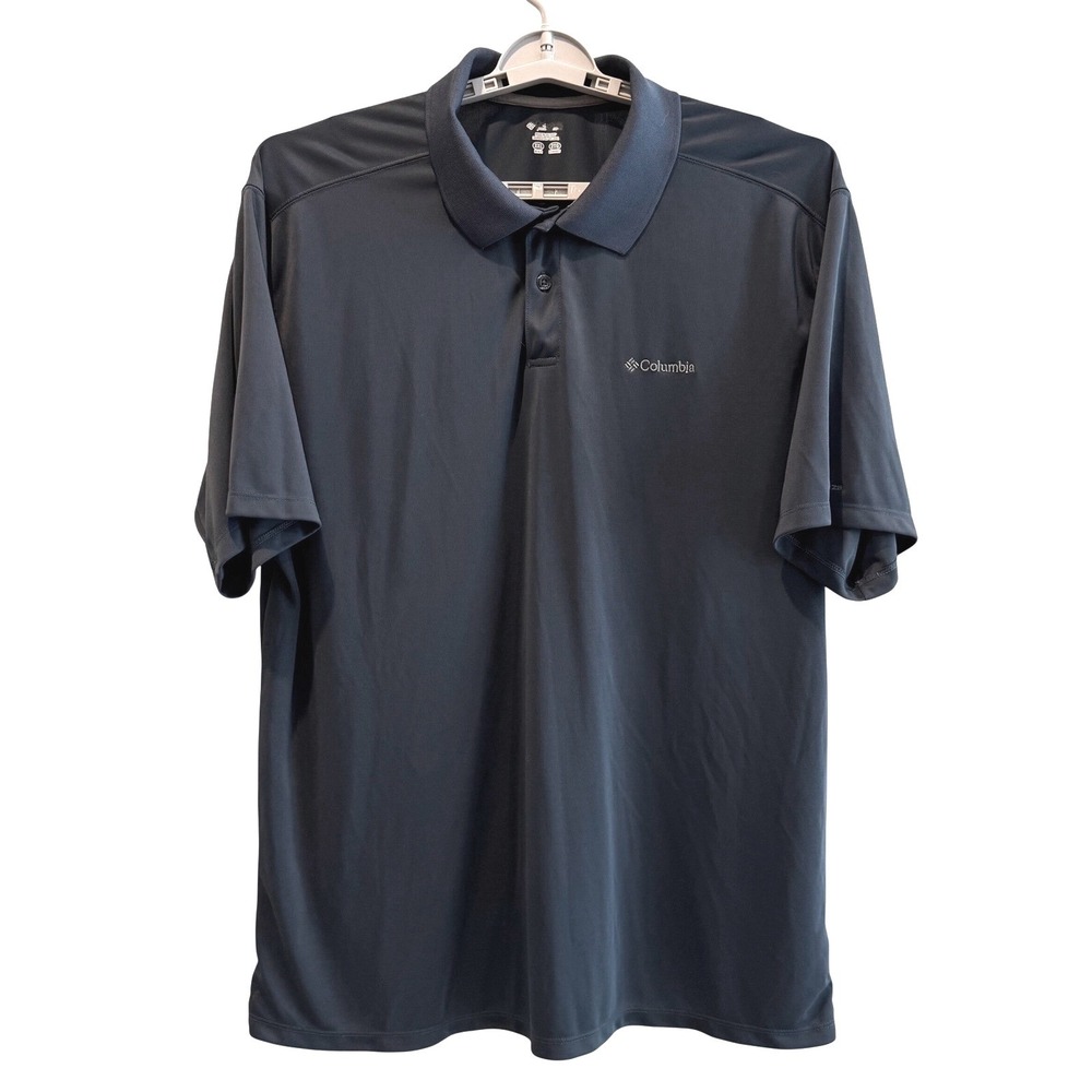 Columbia Mens Omni-Freeze Gray Short Sleeve‎ Polo Shirt Golf Sport Mens XXL - Picture 2 of 7